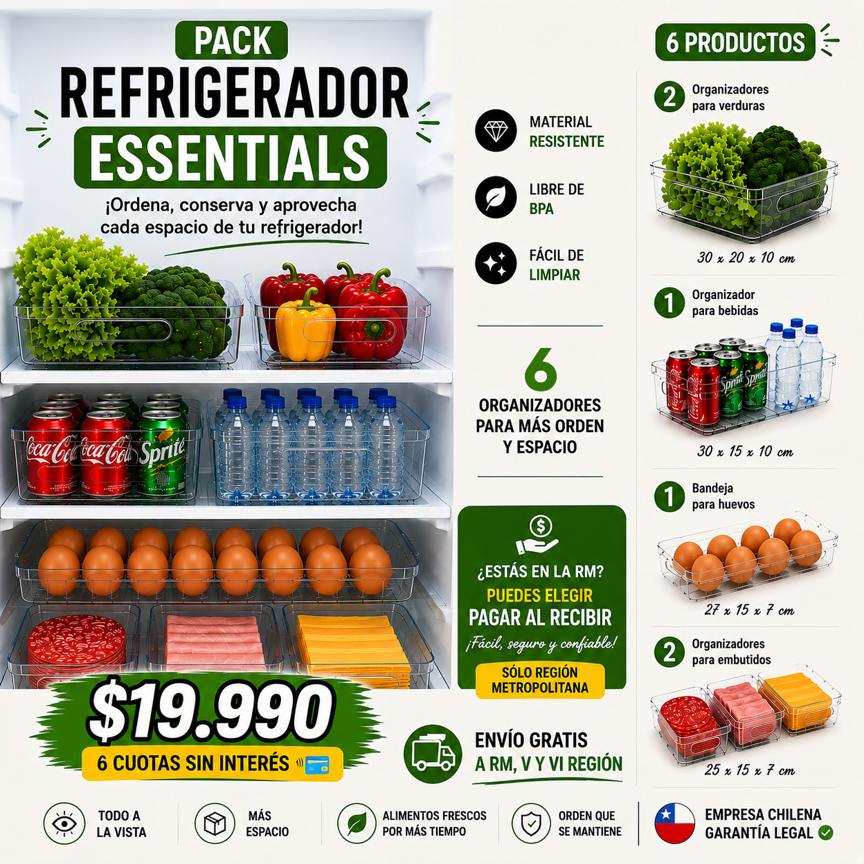 Pack Refrigerador Essentials